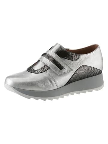 Heine Leder-Sneakers in Silber