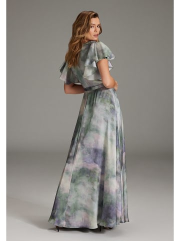 SWING Kleid in Grün/ Creme/ Blau