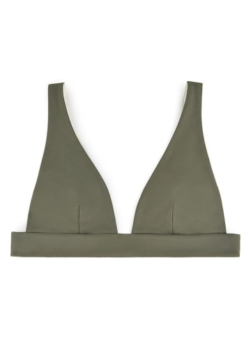 Polo Club Wende-Bikini-Oberteil in Khaki/ Creme
