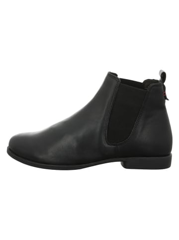 Think! Leder-Chelsea-Boots in Schwarz