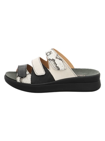 Think! Leder-Pantoletten in Creme