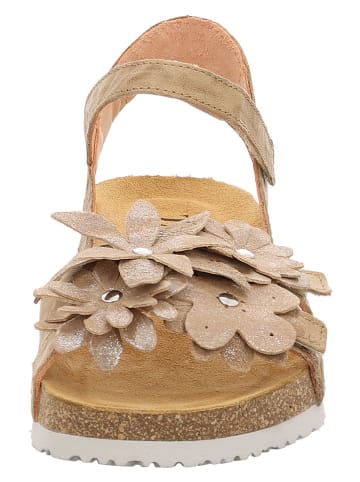 Think! Leder-Sandalen in Beige