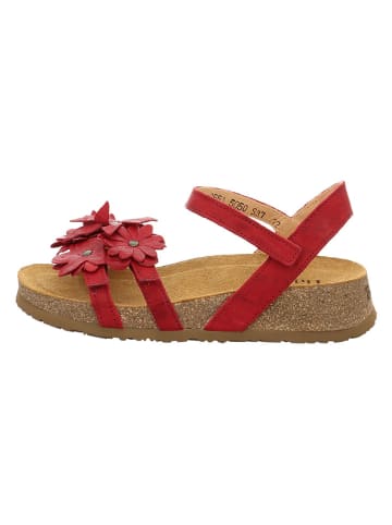 Think! Leder-Sandalen in Rot