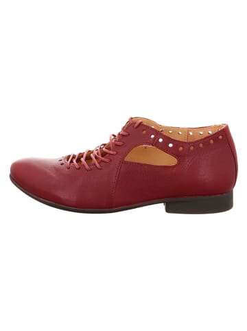 Think! Leren veterschoenen rood