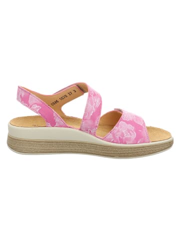 Think! Leder-Sandalen in Rosa