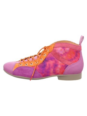 Think! Leder-Schnürschuhe in Pink