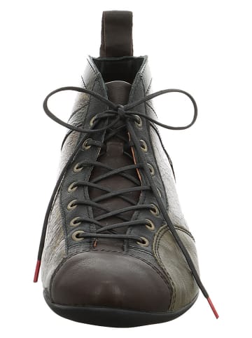 Think! Leren veterschoenen bruin