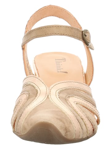 Think! Leder-Pumps in Beige