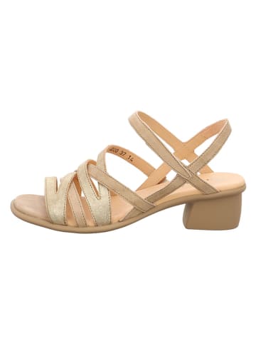 Think! Leren sandalen beige