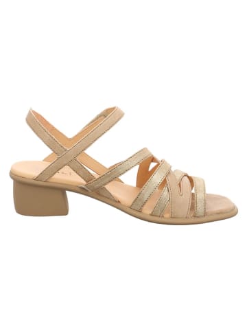 Think! Leder-Sandalen in Beige