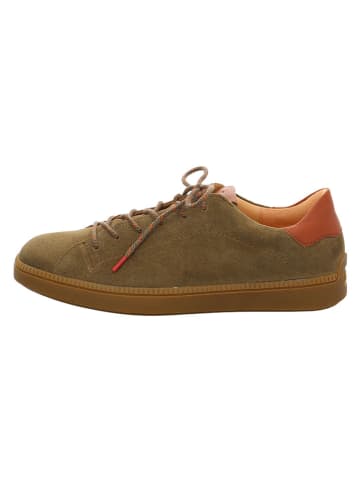 Think! Leren sneakers kaki