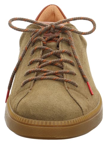 Think! Leren sneakers kaki