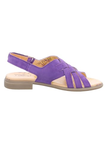 Think! Leder-Sandalen in Lila
