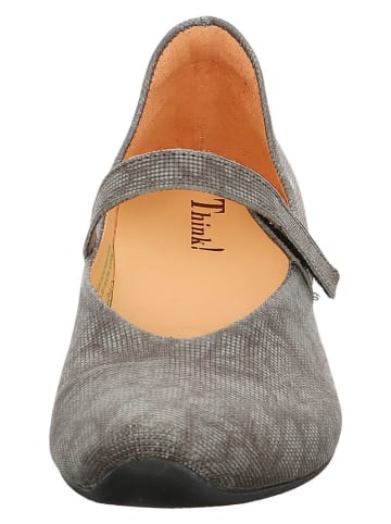 Think! Leren pumps grijs