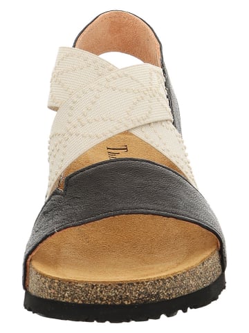 Think! Leren sandalen beige/zwart