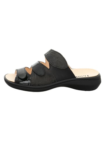 Think! Leder-Pantoletten in Schwarz
