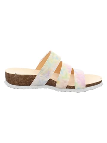 Think! Leder-Pantoletten in Bunt