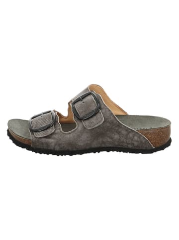 Think! Leren slippers grijs