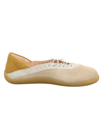 Think! Leren ballerina's beige