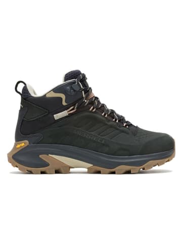 Merrell Leder-Trekkingschuhe "Moab Speed 2 Mid" in Schwarz/ Dunkelblau