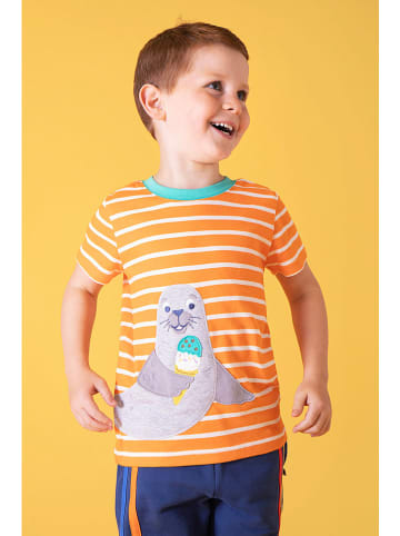 Frugi Shirt in Orange/ Weiß