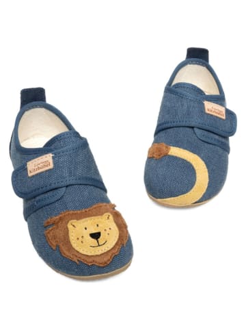 Living Kitzbühel Pantoffels "Lutz Löwe" blauw