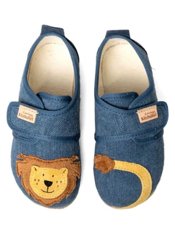 Living Kitzbühel Pantoffels "Lutz Löwe" blauw
