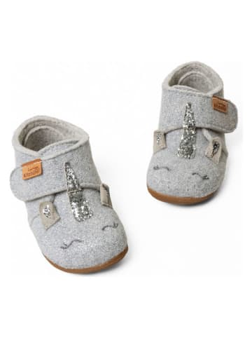 Living Kitzbühel Pantoffels "Ella Einhorn" grijs