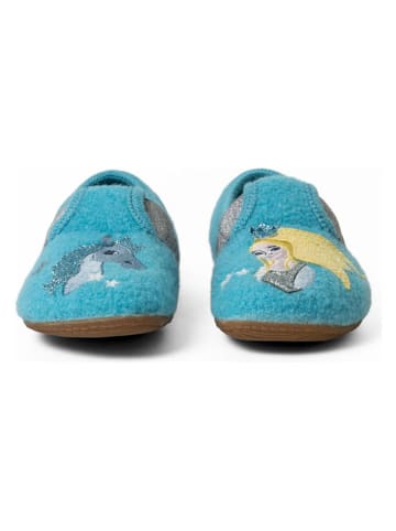 Living Kitzbühel Pantoffels "Schneeprinzessin" turquoise