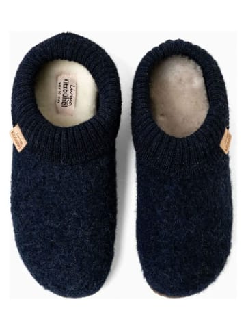 Living Kitzbühel Pantoffels "Horn" donkerblauw