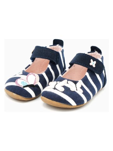Living Kitzbühel Pantoffels "Schmetterling" donkerblauw