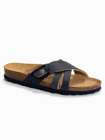 BACKSUN Slippers "Gatien" donkerblauw