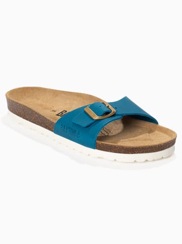 BACKSUN Leder-Pantoletten "Zephyr" in Blau