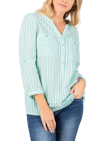 Timezone Blouse turquoise/wit