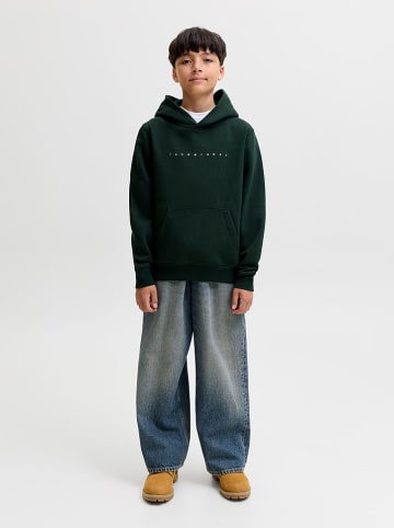 JACK & JONES Junior Hoodie "Star" in Dunkelgrün