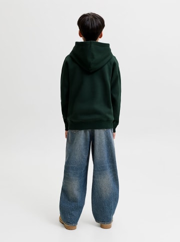 JACK & JONES Junior Hoodie "Star" in Dunkelgrün