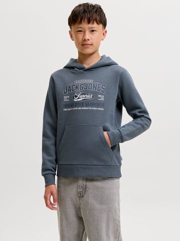 JACK & JONES Junior Hoodie in Blaugrau