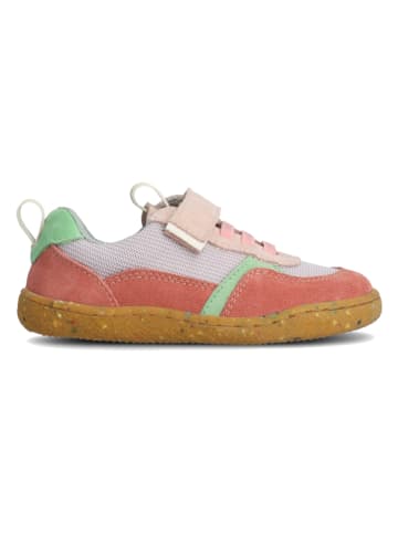 Groundies Leder-Barfußschuhe in Rosa/ Grün