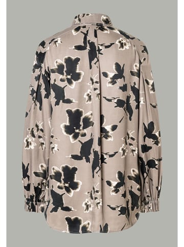 More & More Bluse in Taupe/ Schwarz