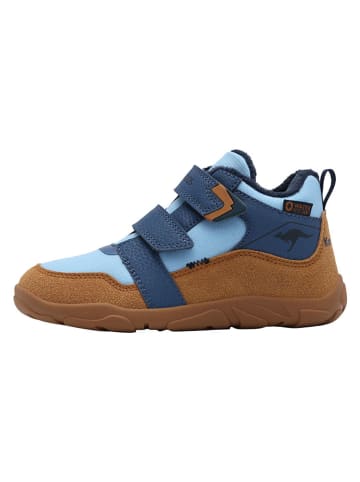 Kangaroos Buty barefoot "K-BXK Grashopper Mid V" w kolorze błękitno-jasnobrązowym