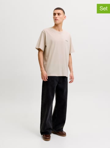 Jack & Jones 3-delige set: shirts "Jjearchive" beige/kaki/antraciet