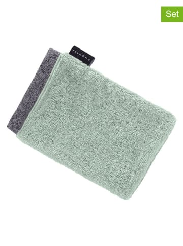 Bugatti 3-delige set: washandjes ''Prato'' mintgroen - (L)22 x (B)16 cm