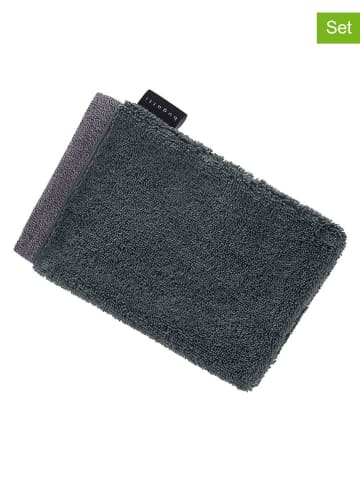 Bugatti 3-delige set: washandjes ''Prato'' grijs - (L)22 x (B)16 cm