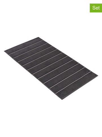 Bugatti 2er-Set: Gästehandtücher ''Bellano'' in Grau - (L)50 x (B)30 cm
