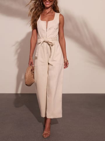 Milan Kiss Jeans-Jumpsuit in Beige