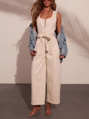 Milan Kiss Spijkerjumpsuit beige