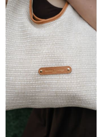 maison héritage PARIS Shopper "Aya" in Beige - (B)40 x (H)35 x (T)3 cm