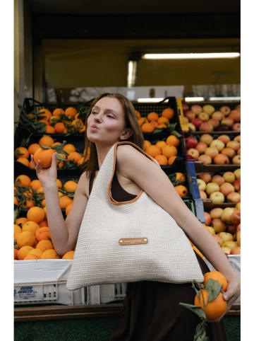 maison héritage PARIS Shopper "Aya" beige - (B)40 x (H)35 x (D)3 cm