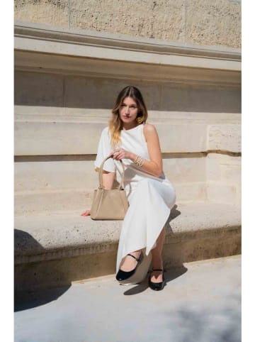 maison héritage PARIS Leren handtas "Sono" taupe - (B)33 x (H)21 x (D)10 cm