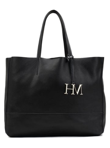 maison héritage PARIS Skórzany shopper bag "Diccia" w kolorze czarnym - 40 x 30 x 11 cm